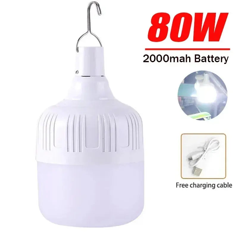 100-500W Rechargeable Portable LED Emergency Lights Outdoor Portable Lanterns Hanging Camping Energy Saving Bulb for Garden Tent - Suncollections