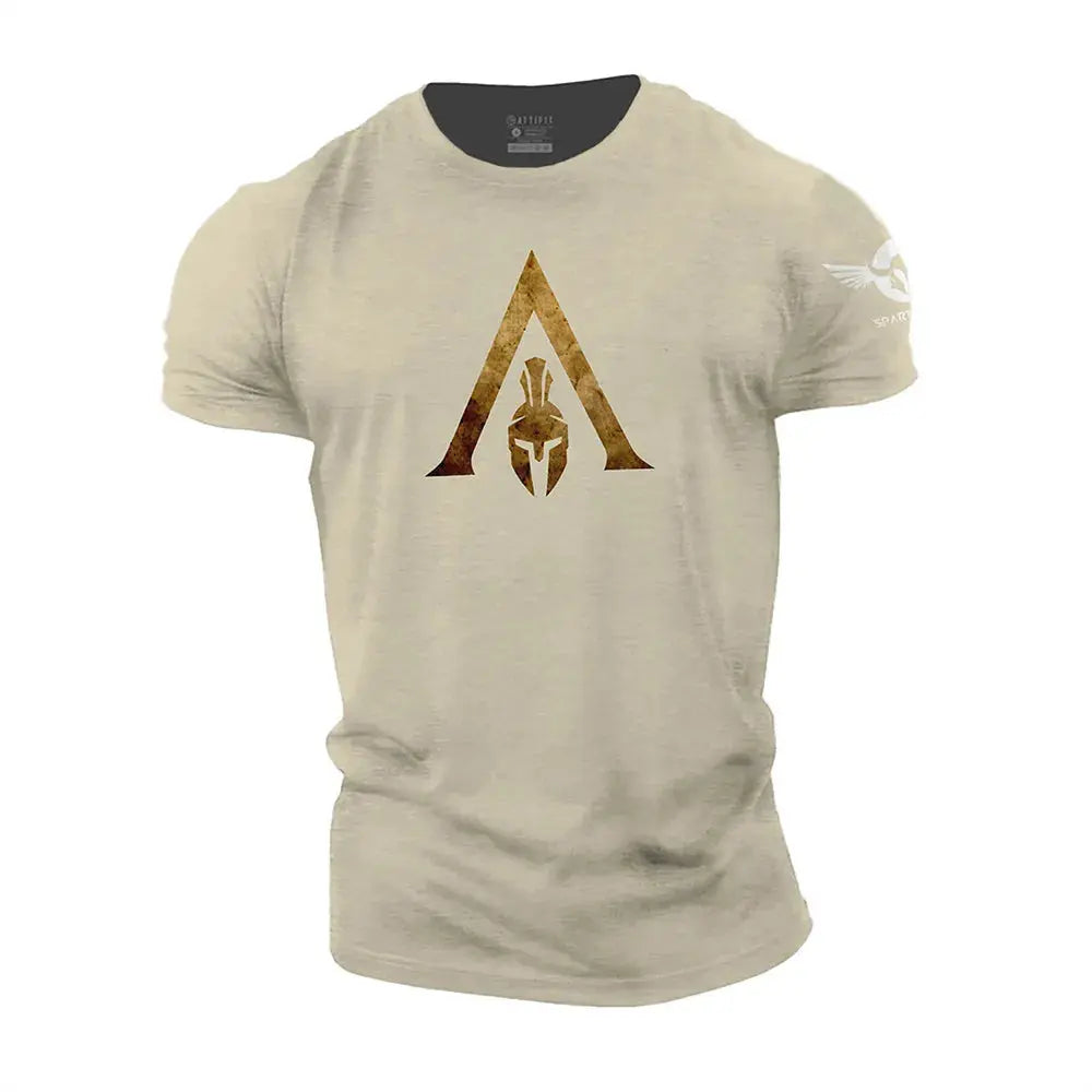 Men's T-shirt Spartan Warrior 3d Print Oversized T-shirt Summer Crewneck Short Sleeves High Quality Garment Loose Breathable Top - Suncollections