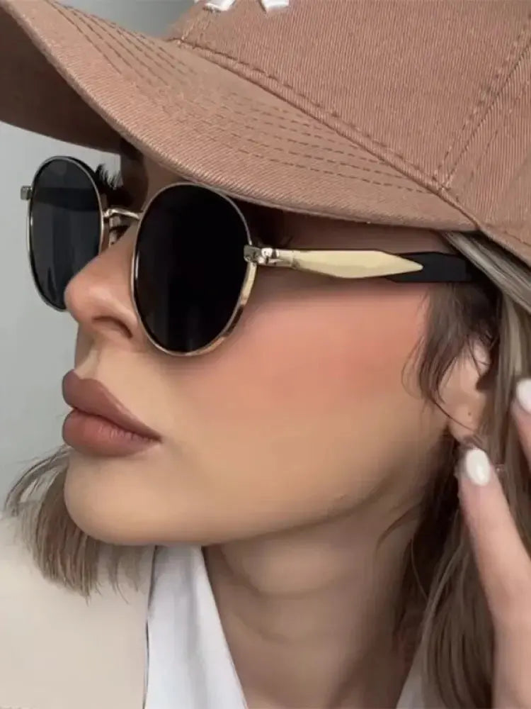 Vintage Round Metal Sunglasses Women New Fashion Retro UV400 - Suncollections