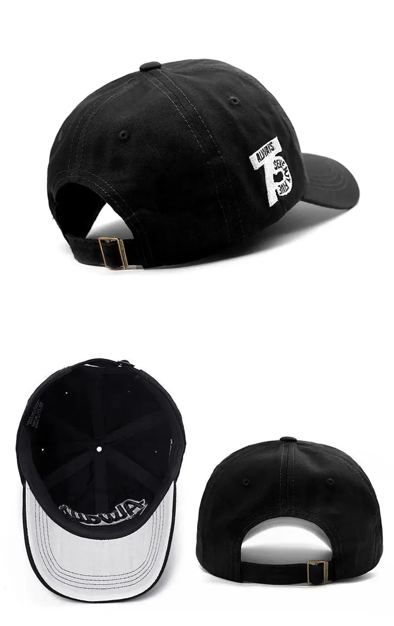 New Outdoor Cotton Golf Cap For Women Fashion Casual Retro Embroidery Men's Cap Sports Snapback Hat Hip Hop Rebound Cap - Suncollections