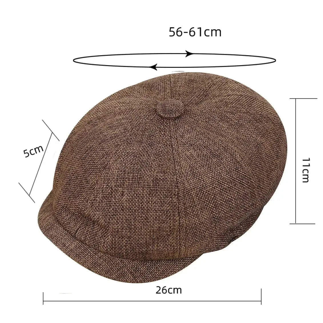 Men Newsboy Hats Peaky Autumn Vintage Herringbone Octagon Cap Women Casual Stripe Berets Gatsby Flat Hat - Suncollections