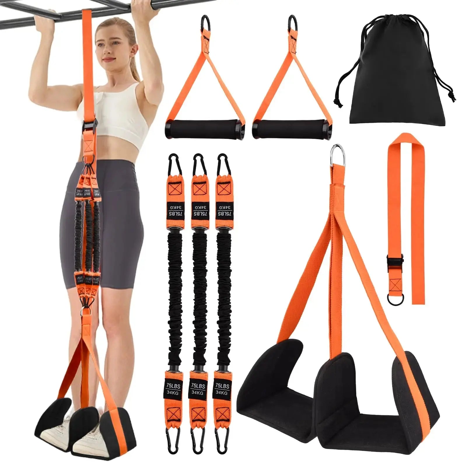 Pull Up Assistance Bands Set Resistance Strap for Pull-ups Assist - Suncollections