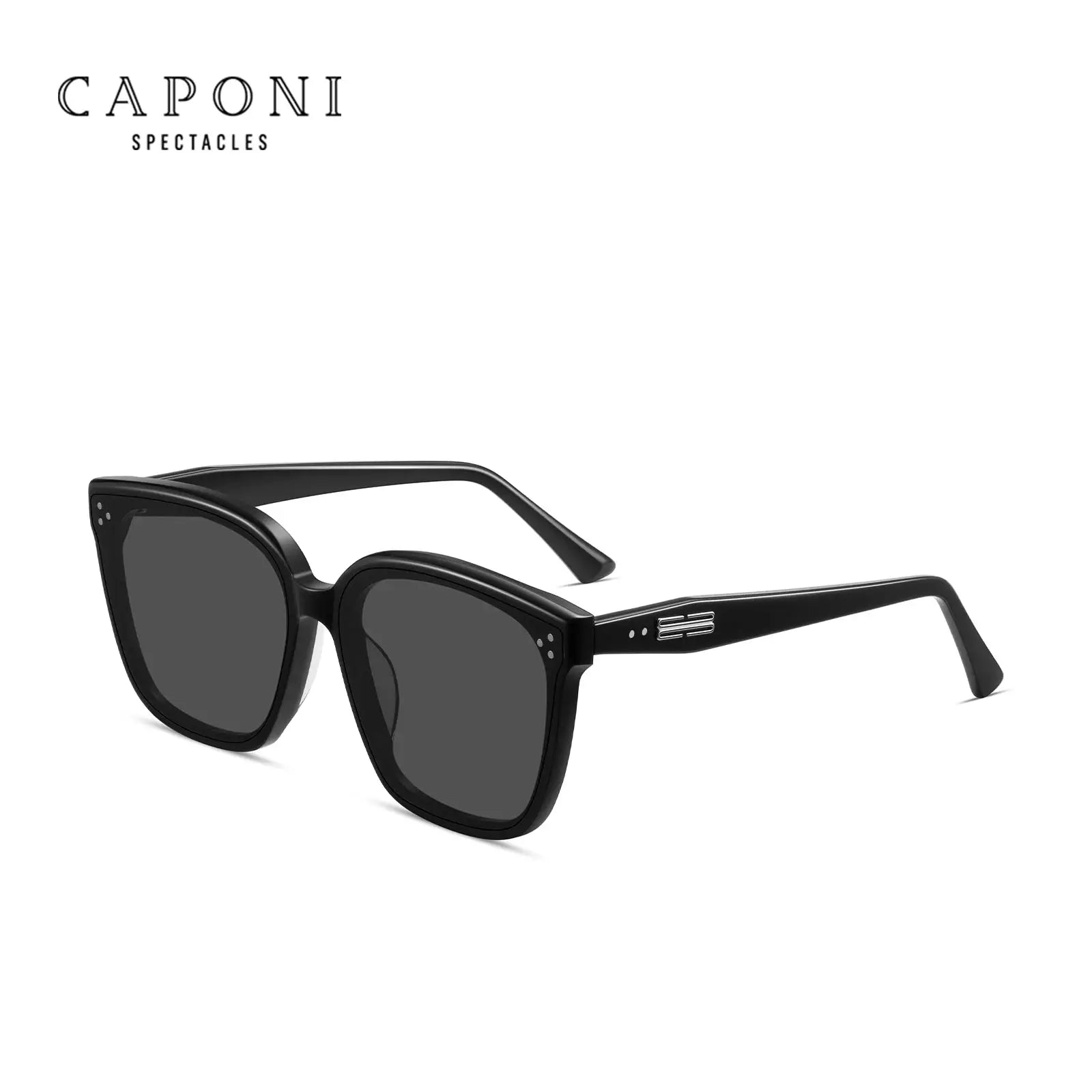 CAPONI HD Polarized Men Sunglasses Outdoor High Quality Acetate Driver Sun Glasses UV400 Protect Outdoor Square Shade CP23009 - Suncollections