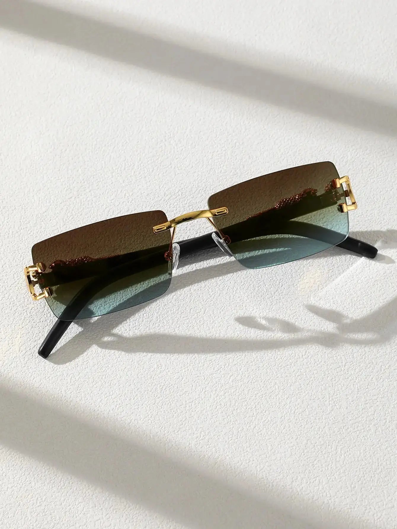 1/2 PCS Fashionable Trendy Frameless Rectangular Personalized Sunglasses For Daily Life - Suncollections