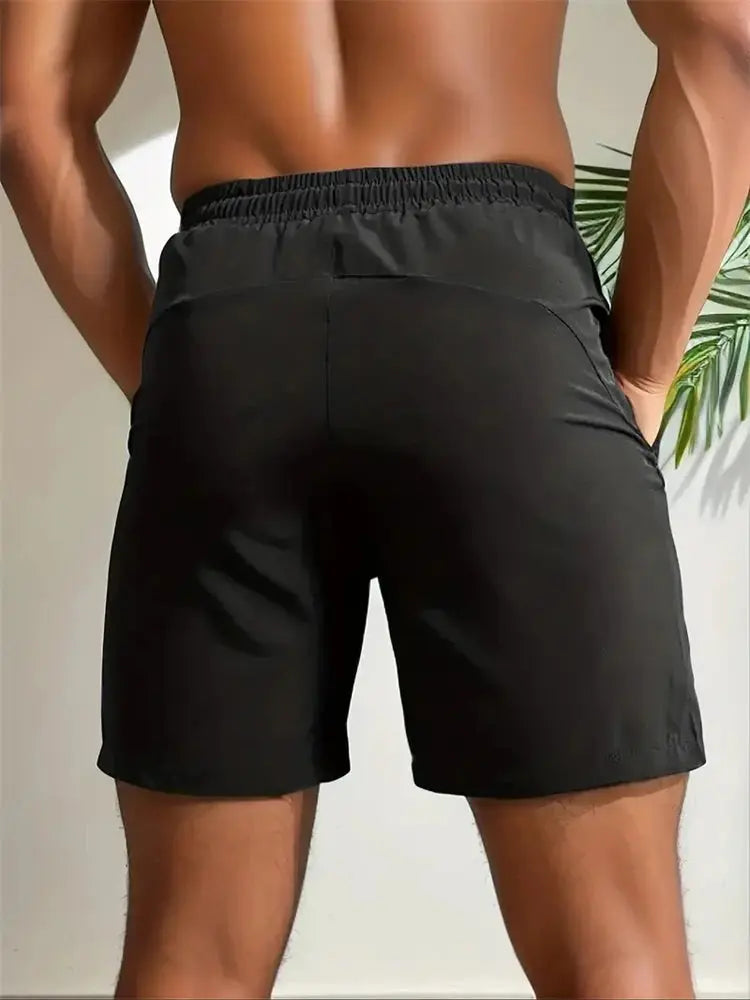 UETEEY Summer Shorts Men Gym Sport Running Squat Fitness Workout Man Short Pants Breathable Quick-drying Drawstring Mens Shorts Suncollections