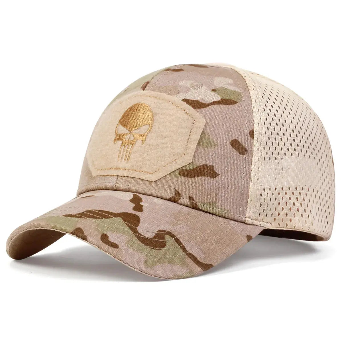 Unisex Skull Embroidered Top with Patch Breathable Baseball Caps Spring and Autumn Outdoor Adjustable Casual Hat Sunscreen Hat - Suncollections