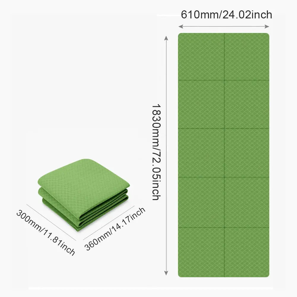 Foldable Yoga Mat 4mm Thick TPE Gym Mat Anti-Slip Yoga Mat Pilates Double Sided Multifunction Exercise Mat Yoga Pilates Workout - Suncollections
