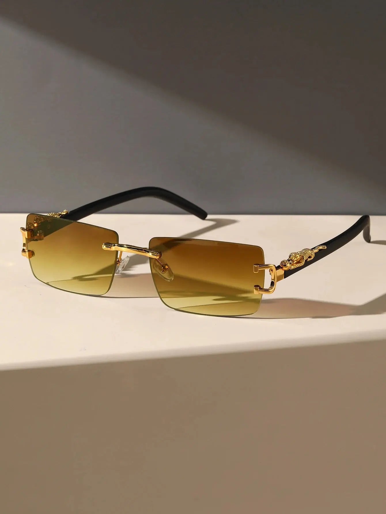 1/2 PCS Fashionable Trendy Frameless Rectangular Personalized Sunglasses For Daily Life - Suncollections