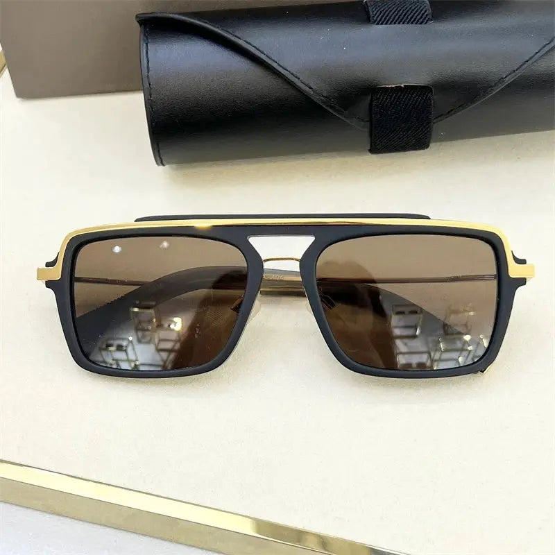 DILTA LANCIER DLS400 Rectangle Trendy Sunglasses Shades for Women&men Fashion UV Protected Titanium Sun Glasses for man - Suncollections