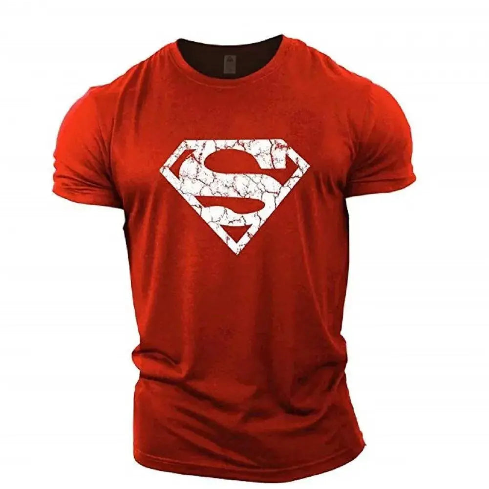 Europe and the United States GYM Superman hip hop sports fitness casual summer loose men's T-shirt shirt girls T-shirt lovers Suncollections