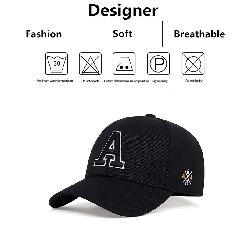 A Letter Side Ar Embroidery Baseball Caps - Suncollections