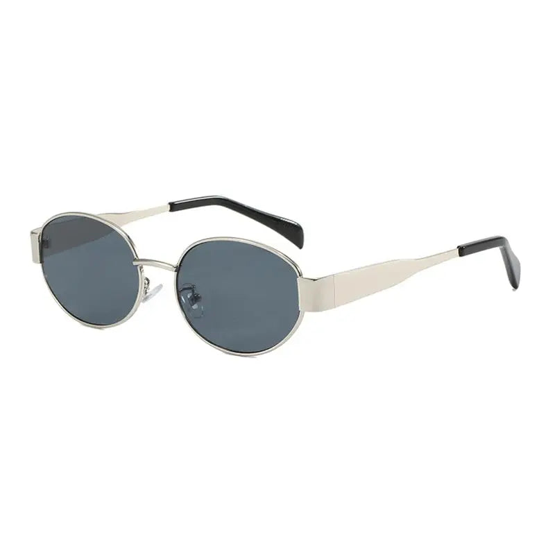 Retro Small Oval Sunglasses Men Women Luxury Metal Round Sun Glasses Male Classic Casual Driving Shades - Suncollections