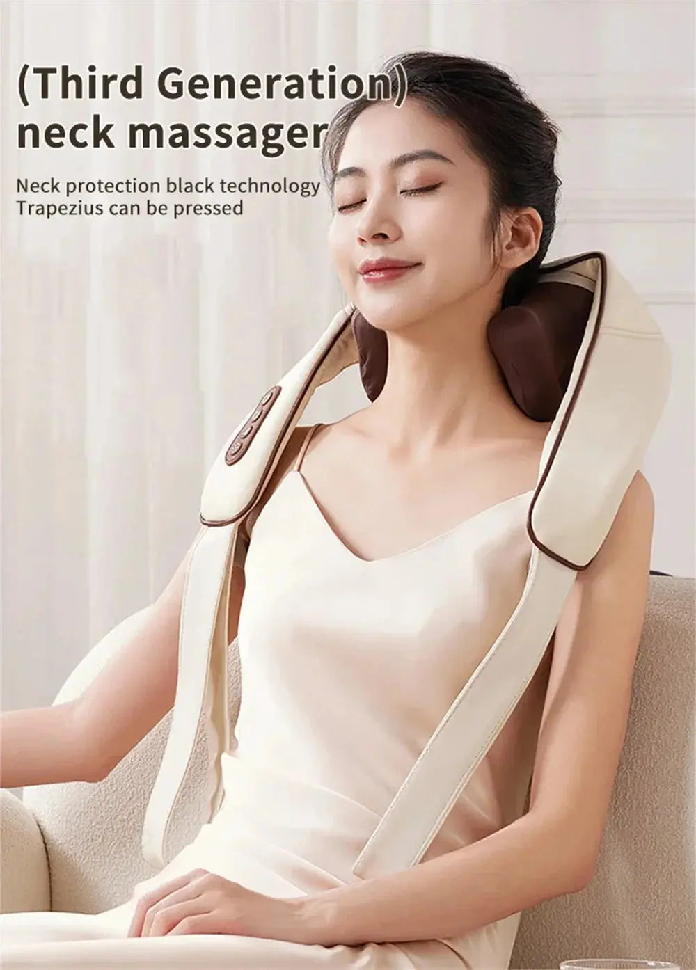 Wireless Electric Shiatsu Neck and Back Massager - Suncollections