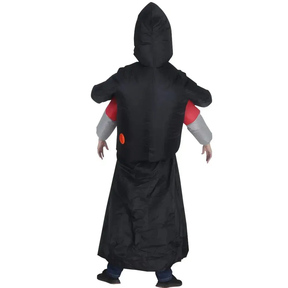Adult Funny Inflatable Black Robe Mask Ghost Costume Props Halloween Day of the Dead Carnival Party Masquerade Cosplay Suncollections