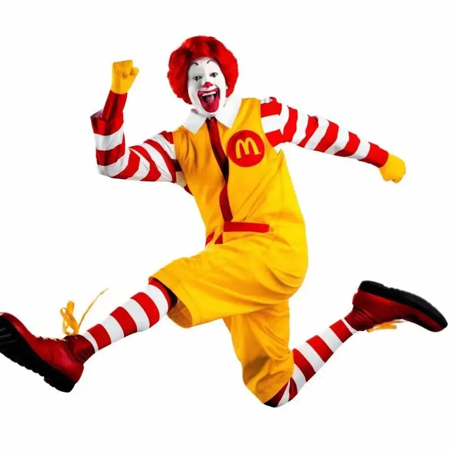 Fast food worker cosplay costume costume costume costume party cosplay clown character welcome Halloween costume Suncollections
