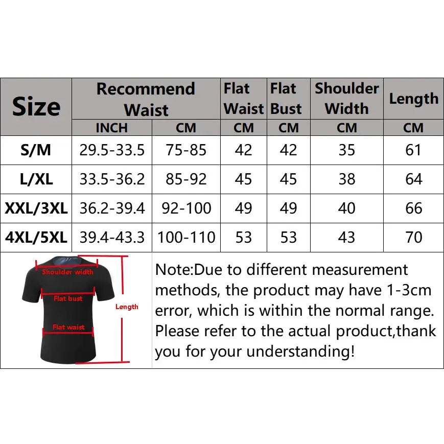 Sauna Sweat Shirt for Men Short Sleeves Body Shaper Gym Exercise Fitness - Suncollections