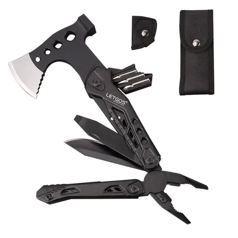 LETGOS Multitool camping axe 16-in-1 portable Gear survival tool - Suncollections