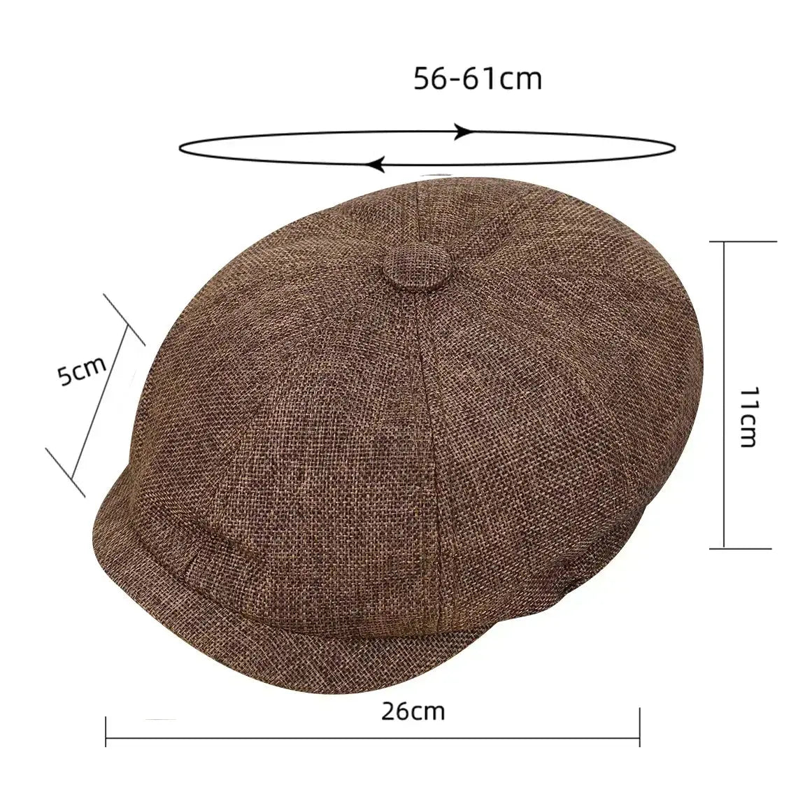 Men Newsboy Hats Peaky Autumn Vintage Herringbone Octagon Cap Women Casual Stripe Berets Gatsby Flat Hat - Suncollections
