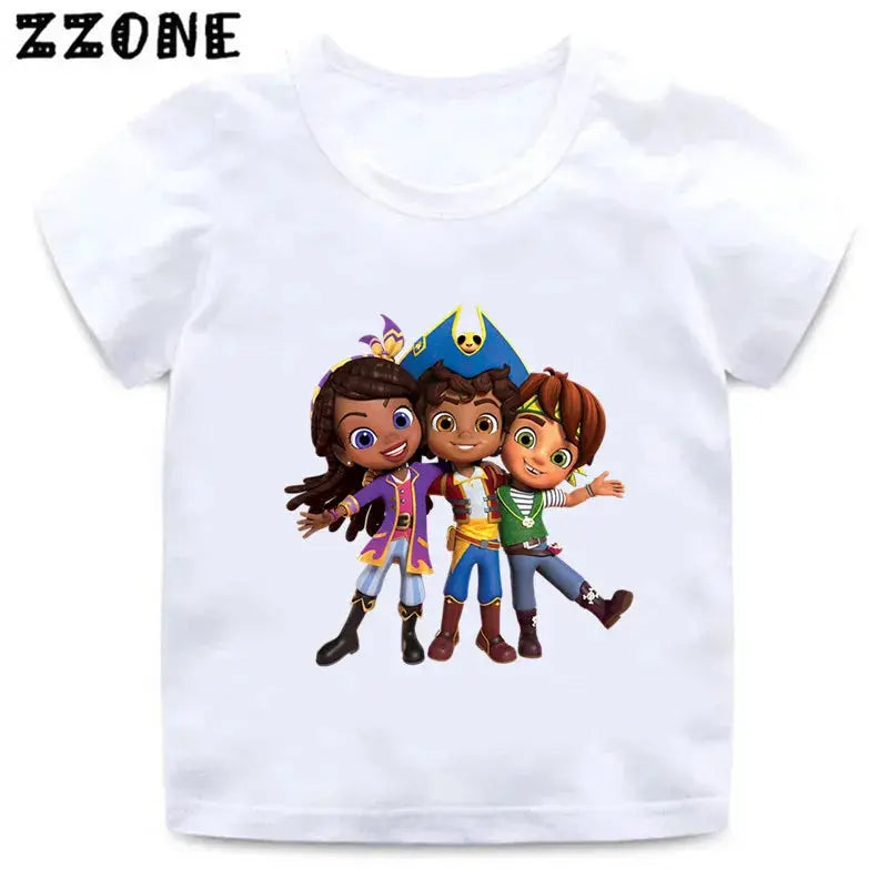 Hot Sale Santiago of The Seas Print Cartoon Kids T-Shirts Funny Girls Clothes Baby Boys T shirt Summer Children Tops,ooo5877 - Suncollections