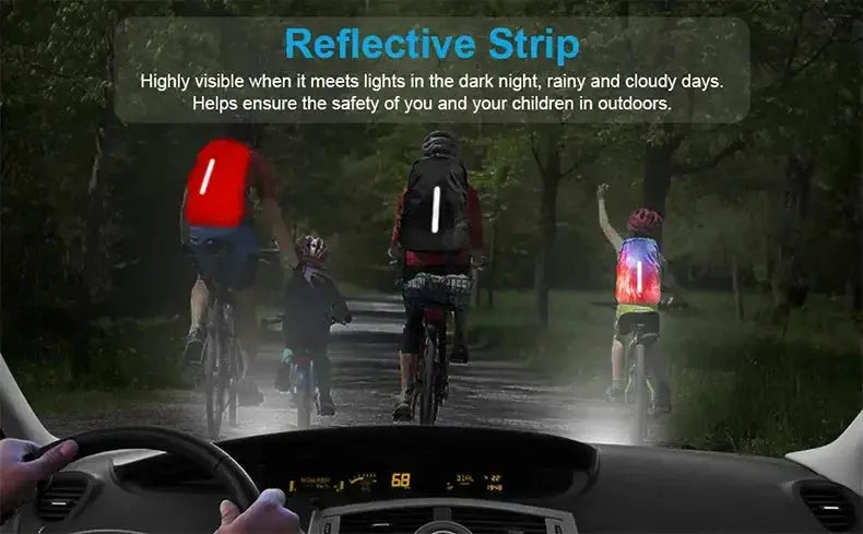 Reflective Waterproof Backpack Rain Cover Outdoor Sport Night Cycling Safety Light Rain Cover Case Bag Outdoor Camping Hiking - Suncollections