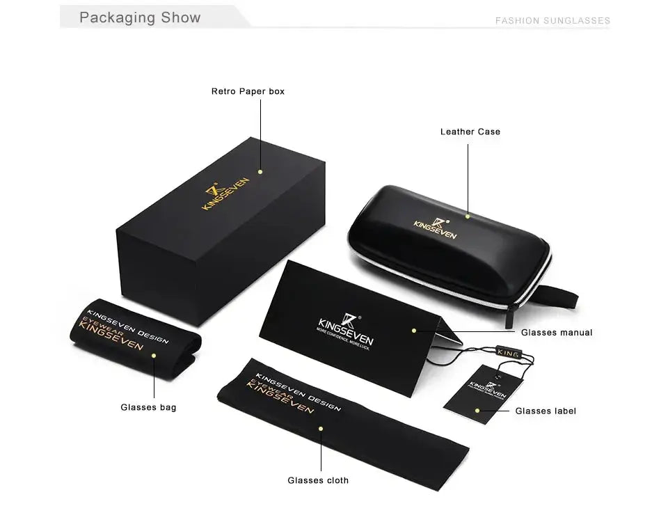 KINGSEVEN Pilot Alloy Men‘s Sunglasses Polarization UV400 Anti-reflection Full Frame Parsnip Glasses Women Retro Luxury Eyewear - Suncollections