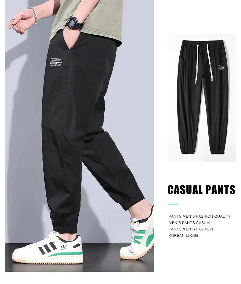 Spring Summer New Style Elastic Waist Casual Pants for Men Suncollections