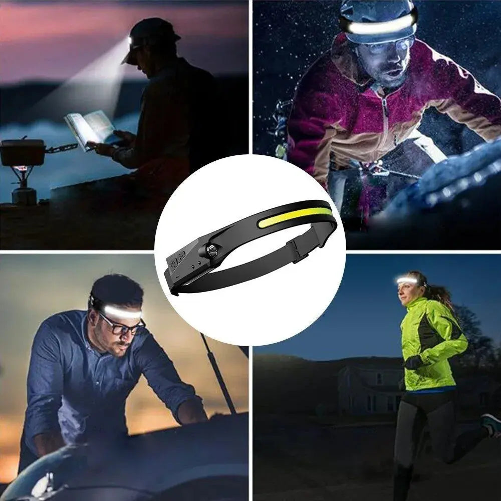 New Othemo 230 Head Light Rechargeable Head-mounted 230° LED Headlamp Lighting Flashlight Night Fishing Headlight Outdoors Suncollections