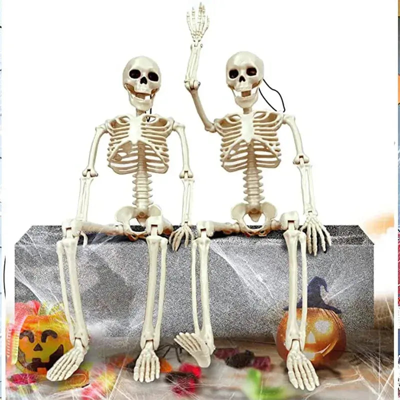 Halloween Skull Skeleton 40/90cm Posable Skeleton Human Shape Bones Halloween Party Home Decorations Haunted House Horror Props Suncollections