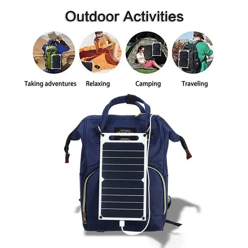 40W portable solar panel with USB interface design and 5V output solar power bank suitable for various outdoor activities - Suncollections