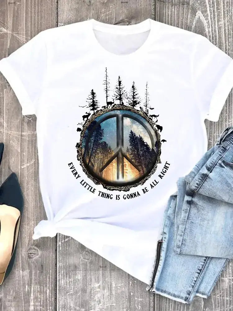 Summer leopard love heart t shirts sweet Fashion Women Tee T-shirts Casual Short Sleeve Regular Female Graphic T Shirt Clothes - Suncollections