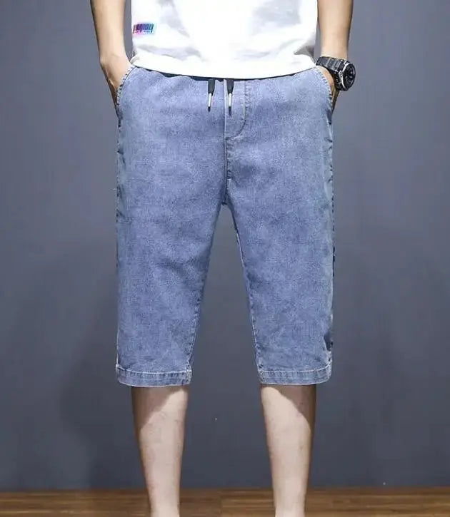 Gray Male Denim Shorts Graphic Straight Buttons Men's Short Jeans Pants Cowboy Retro Y2k Streetwear Wide Rude Summer New In Cut Suncollections