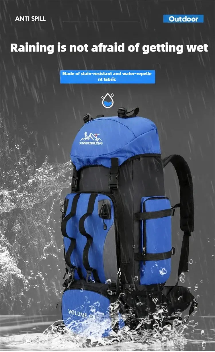 90L Waterproof Hiking Camping Backpack Trekking Bag Rucksack Large Capacity Travel Outdoor Sports Bags Camping Equipments - Suncollections