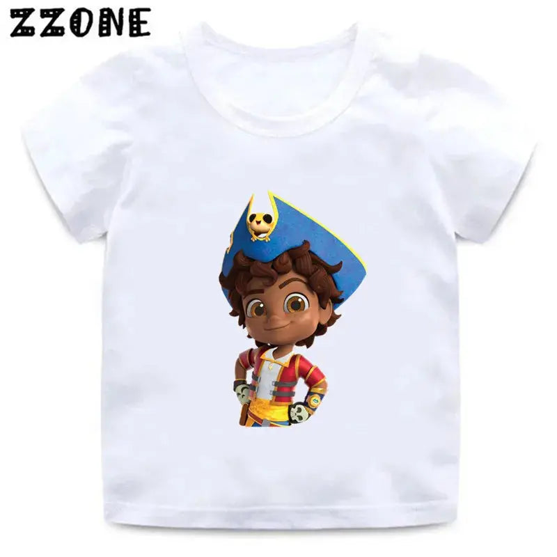 Hot Sale Santiago of The Seas Print Cartoon Kids T-Shirts Funny Girls Clothes Baby Boys T shirt Summer Children Tops,ooo5877 - Suncollections