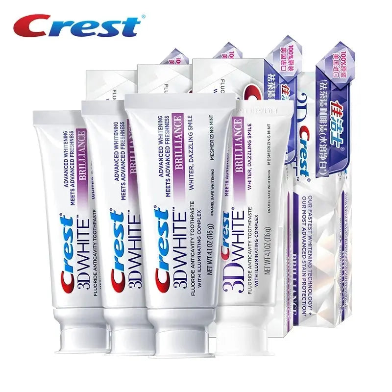 Crest 3D Toothpaste Mousse White Brilliance Advanced Bleaching Toothpaste Activated Charcoal - Suncollections
