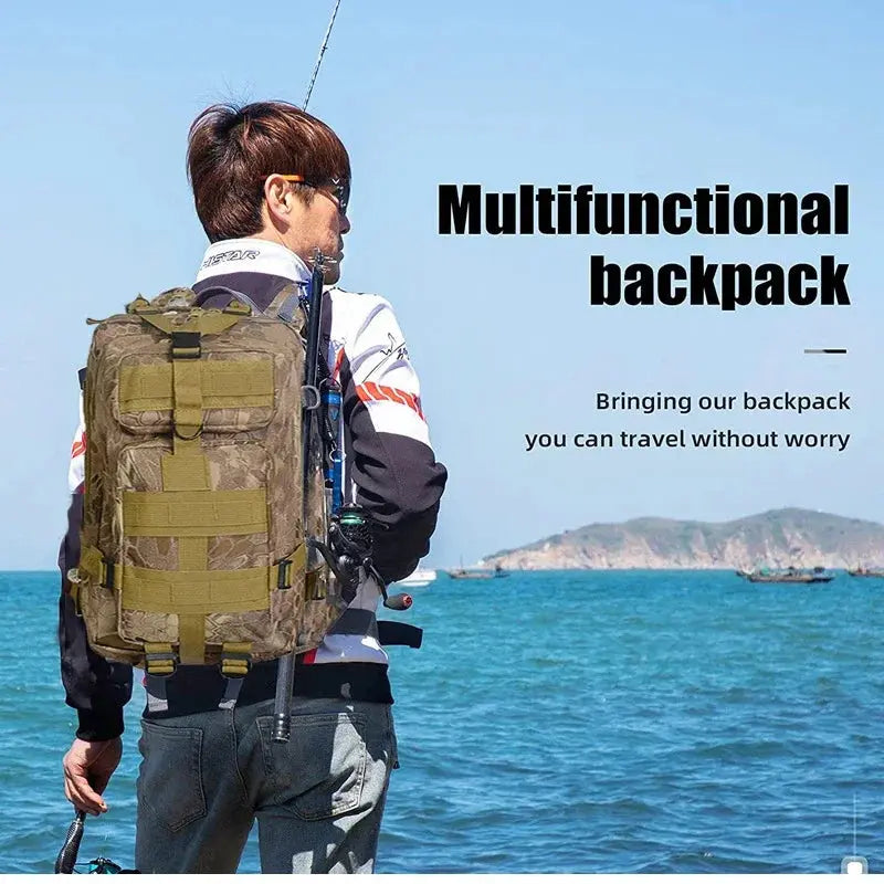 Backpack Outdoor Travel Fishing Camouflage Bag - Suncollections