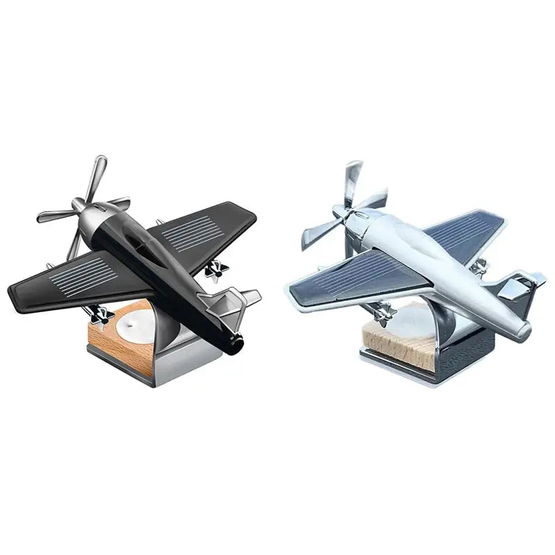 Solar Powered Rotating Aircraft Desktop Aircraft Decoration Interior Decoration Car Decoration Children's Birthday Gift-A22G - Suncollections