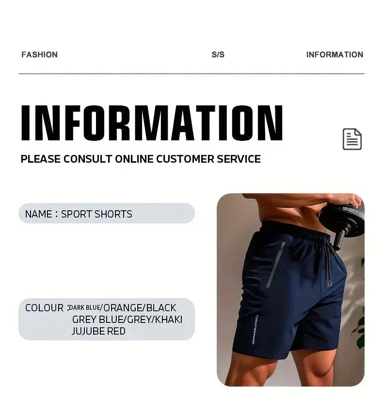 UETEEY Summer Shorts Men Gym Sport Running Squat Fitness Workout Man Short Pants Breathable Quick-drying Drawstring Mens Shorts Suncollections