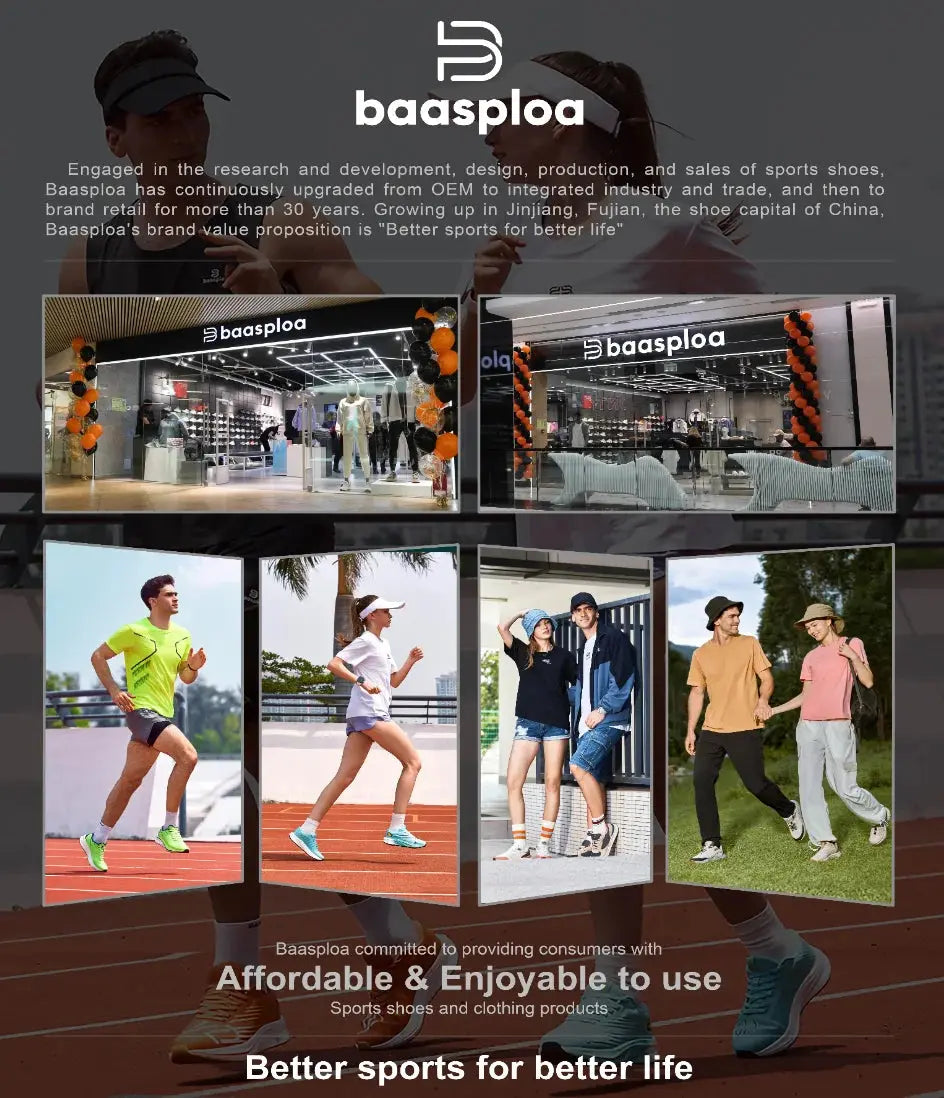 Men's Running Shoes Baasploa Male Sneakers Shoes Breathable Mesh Outdoor Grass Walking Gym Shoes For Men Plus Size 41-50 Suncollections