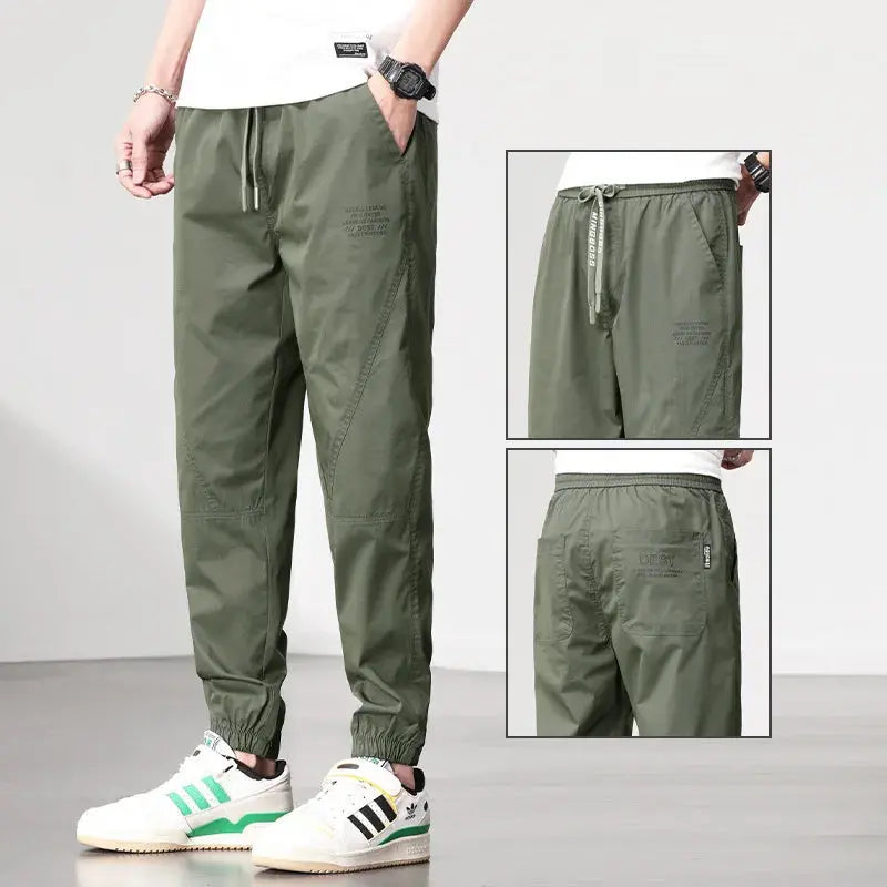 Spring Summer New Style Elastic Waist Casual Pants for Men Suncollections