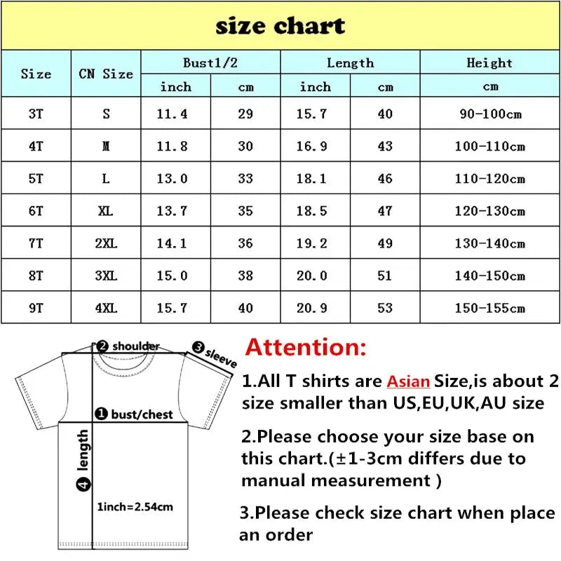 2024 Summer Girls & Boys Short Sleeve T shirt Colorful Bikes Cute Print T-shirt Baby Kids Funny Casual Clothing,HKP5666 - Suncollections