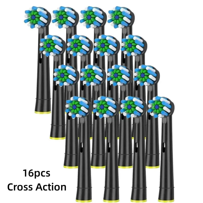 16/20PCS Brush Head nozzles for Oral B Electric Toothbrush Replacement Head Refill Sensitive Floss Cross Action for Oralb - Suncollections