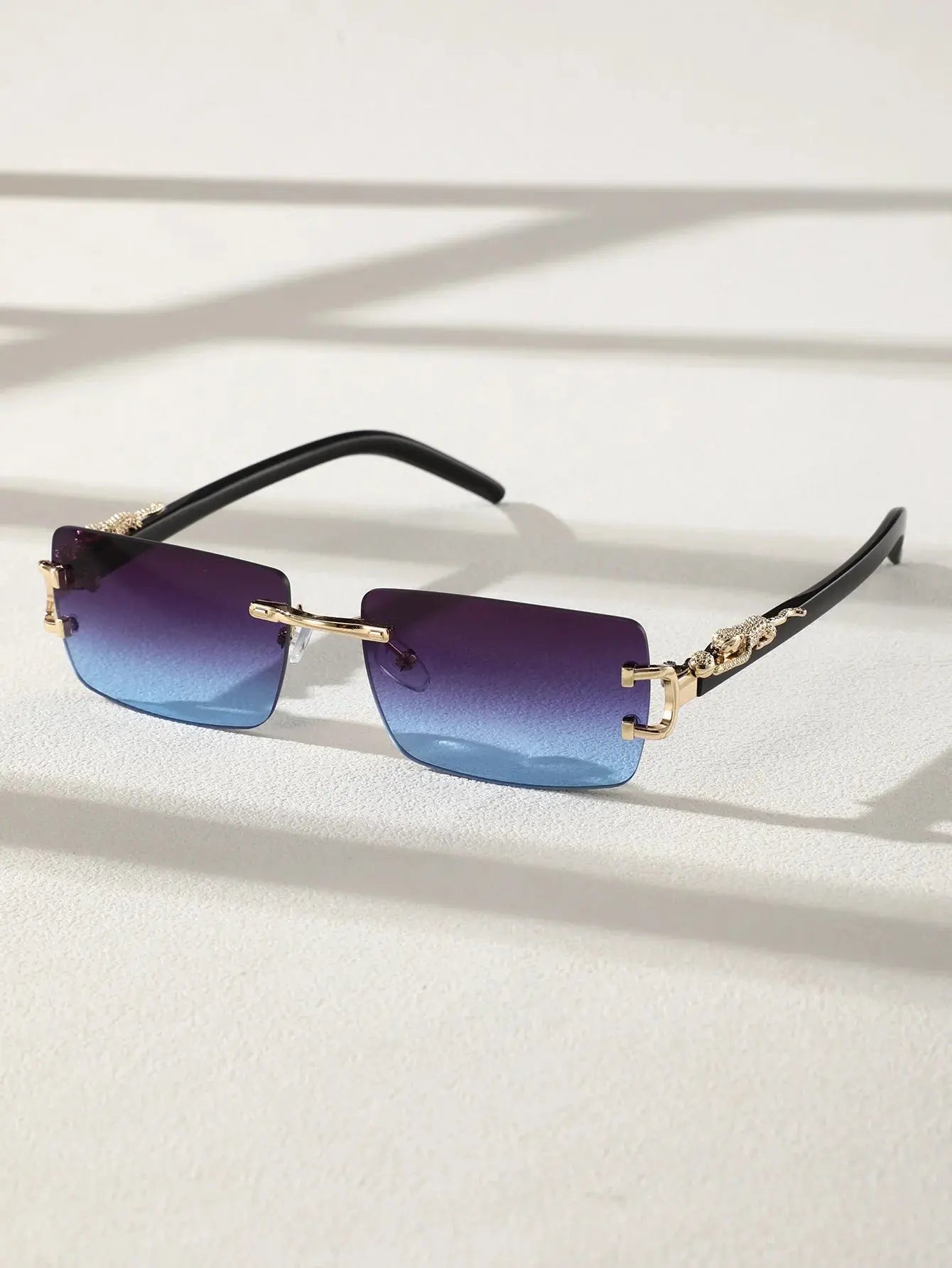 1/2 PCS Fashionable Trendy Frameless Rectangular Personalized Sunglasses For Daily Life - Suncollections