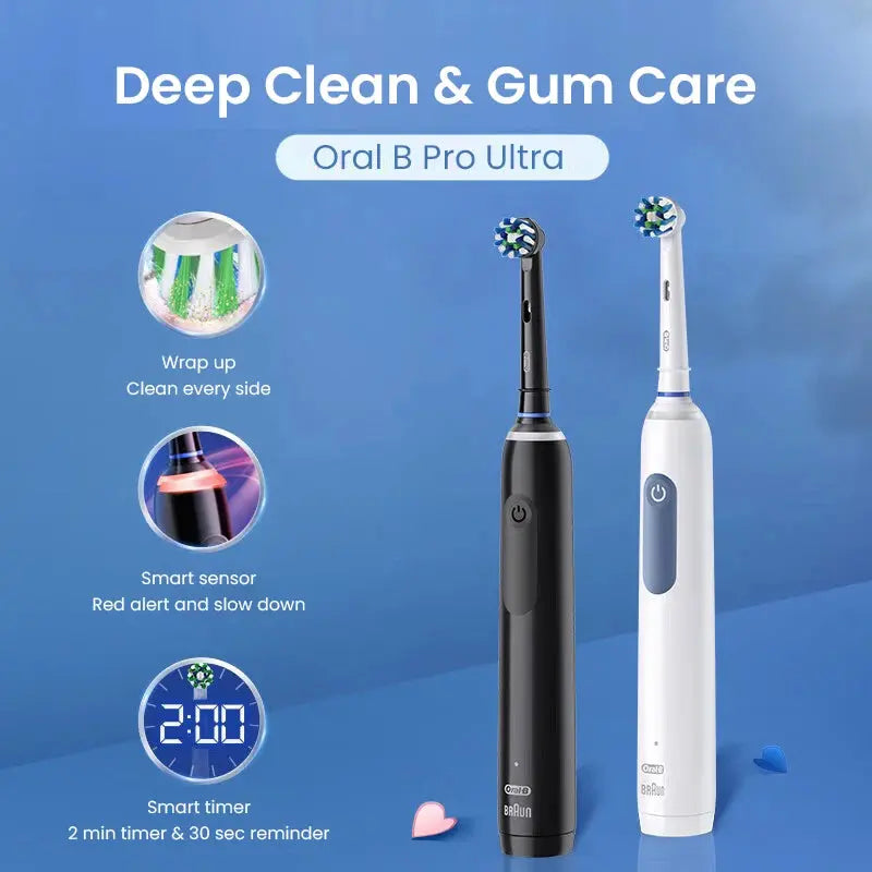 Oral B Pro Ultra Electric Toothbrush 30S Smart Timer Pressure Pro - Suncollections