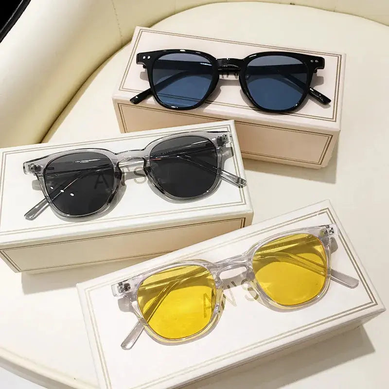 New Vintage Square Sunglasses Women Men Luxury Brand Small Round Sun Glasses Female Small Eyewear Oculos De Sol for Male Female - Suncollections