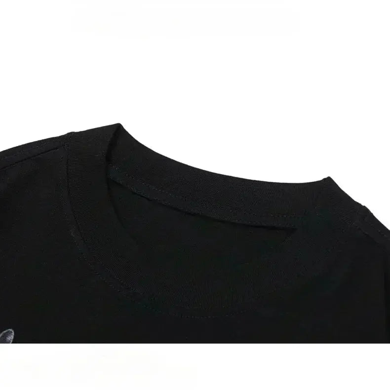 New Sports T-shirt Men's and Women's Loose Round Neck Casual American Printed High Quality Cotton Fitness Jacket Short Sleeve Suncollections