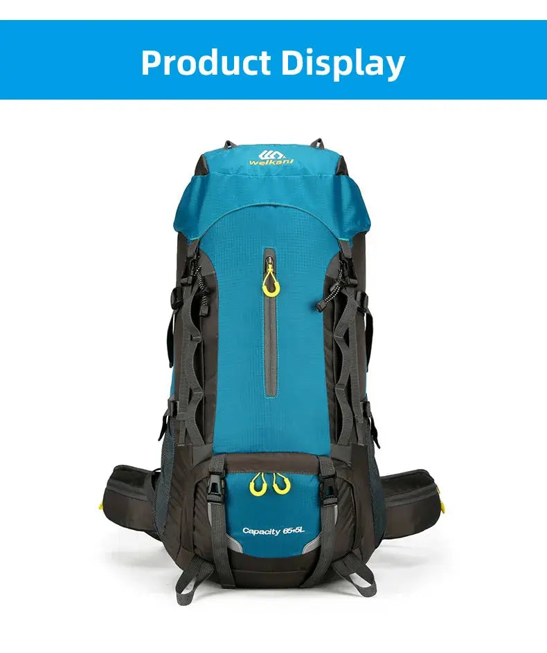 70L Camping Backpack Large Capacity Hiking Travel Outdoor Sports Waterproof Trekking Climbing Mountaineering Double Shoulder Bag - Suncollections