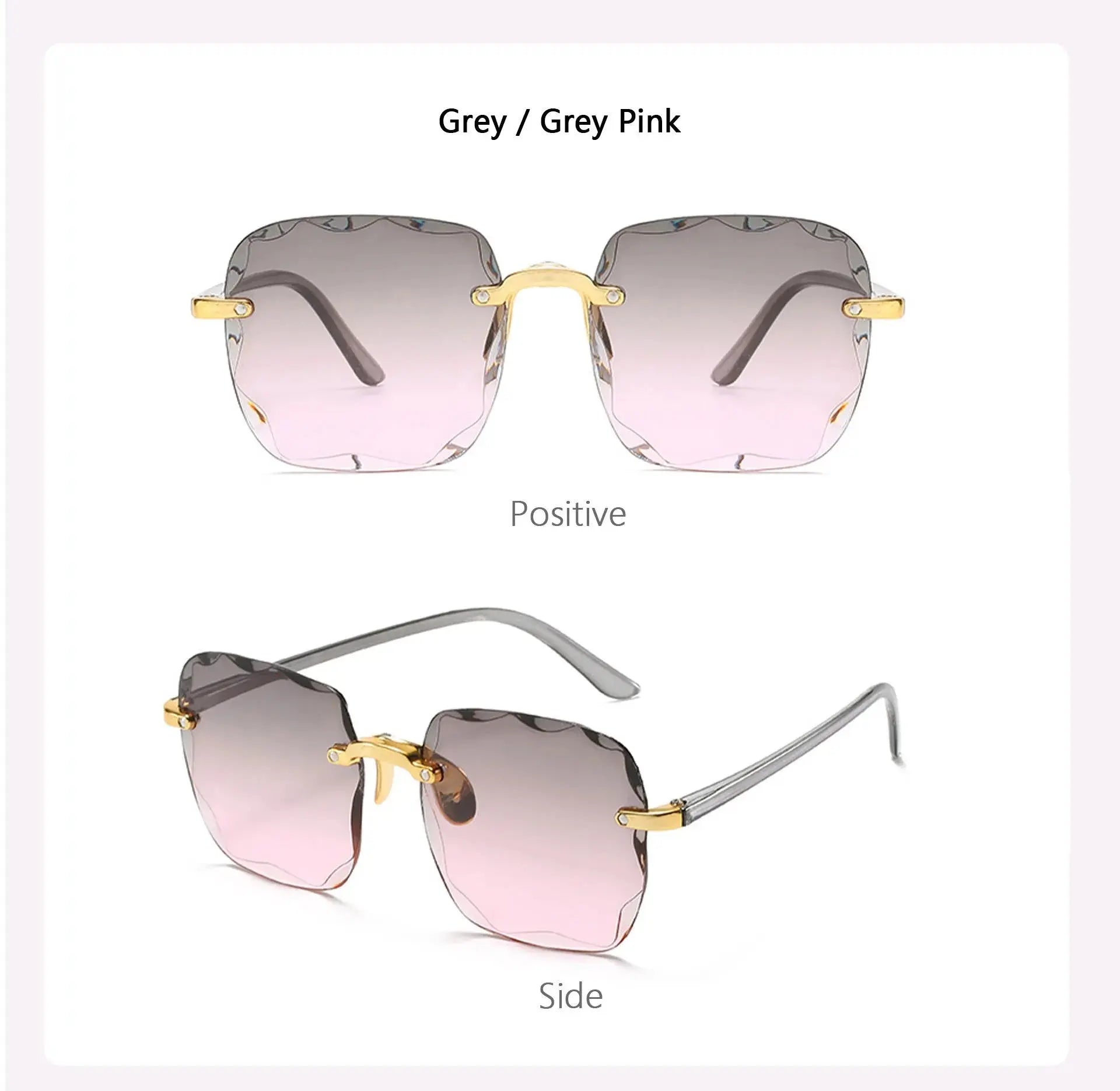 Square Frameless Classic Gradient Women Sunglasses - Suncollections