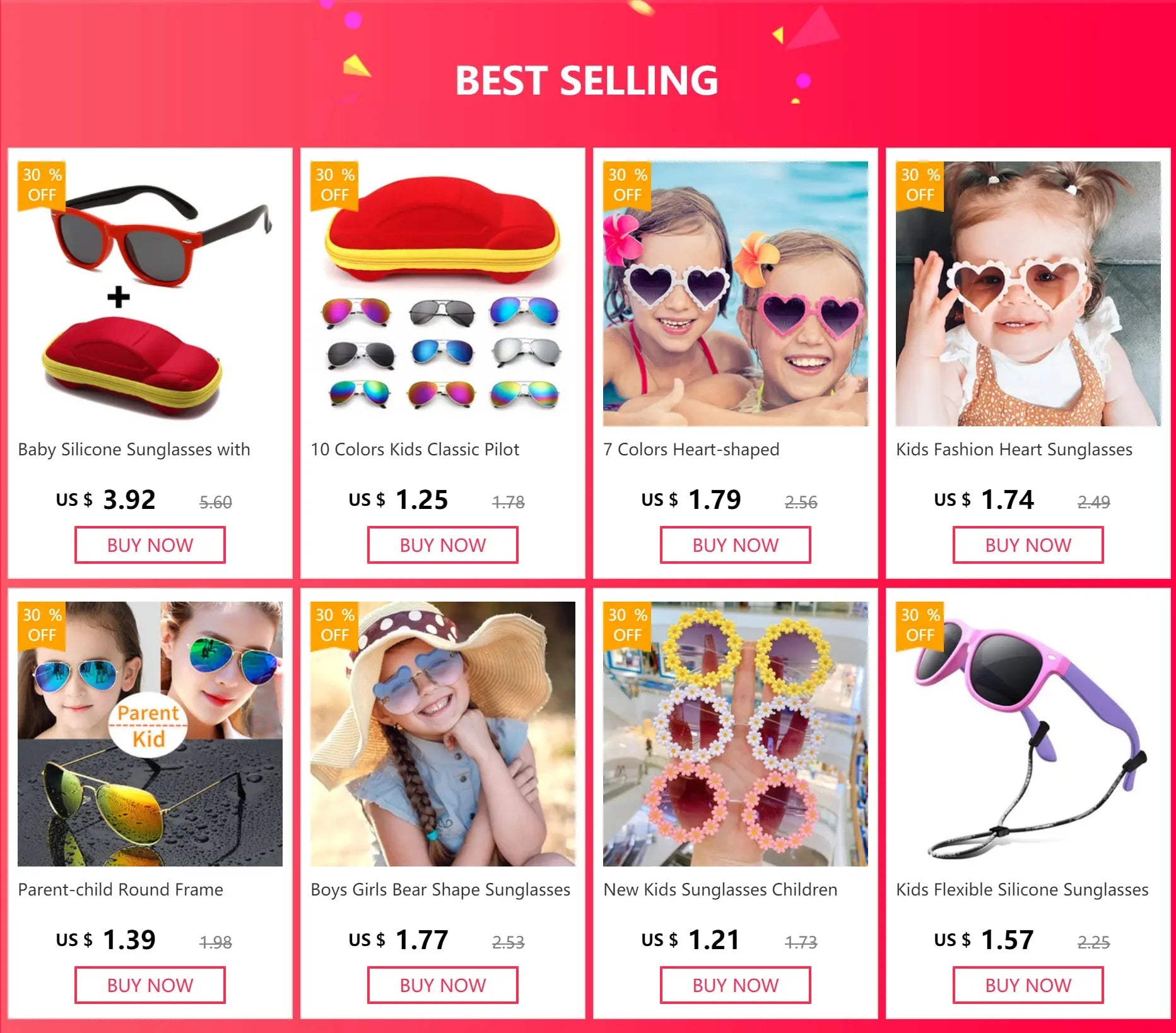 Kids Silicone Round Sunglasses Classic UV400 Eyewear for Boys Girls Computer Goggles Children Sunglasses UV Protection Eyewear - Suncollections