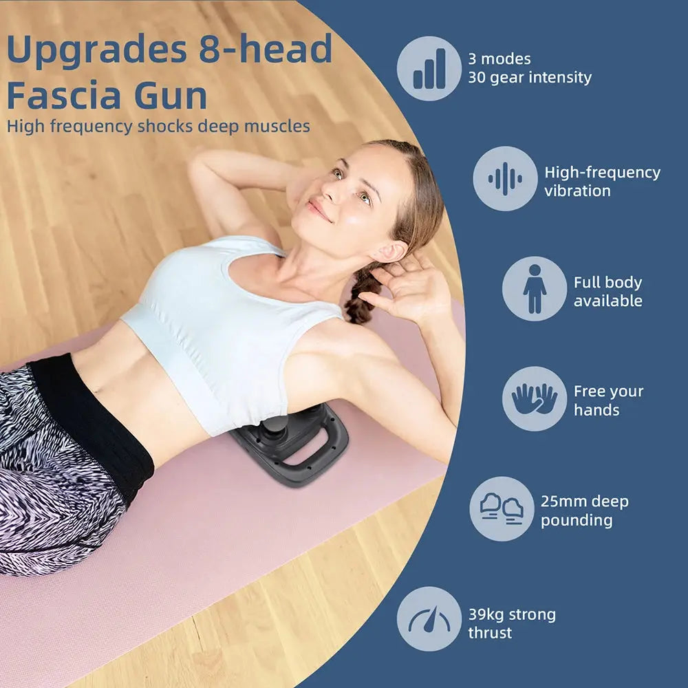8-Head Fascia Gun High-Frequency Vibration - Suncollections