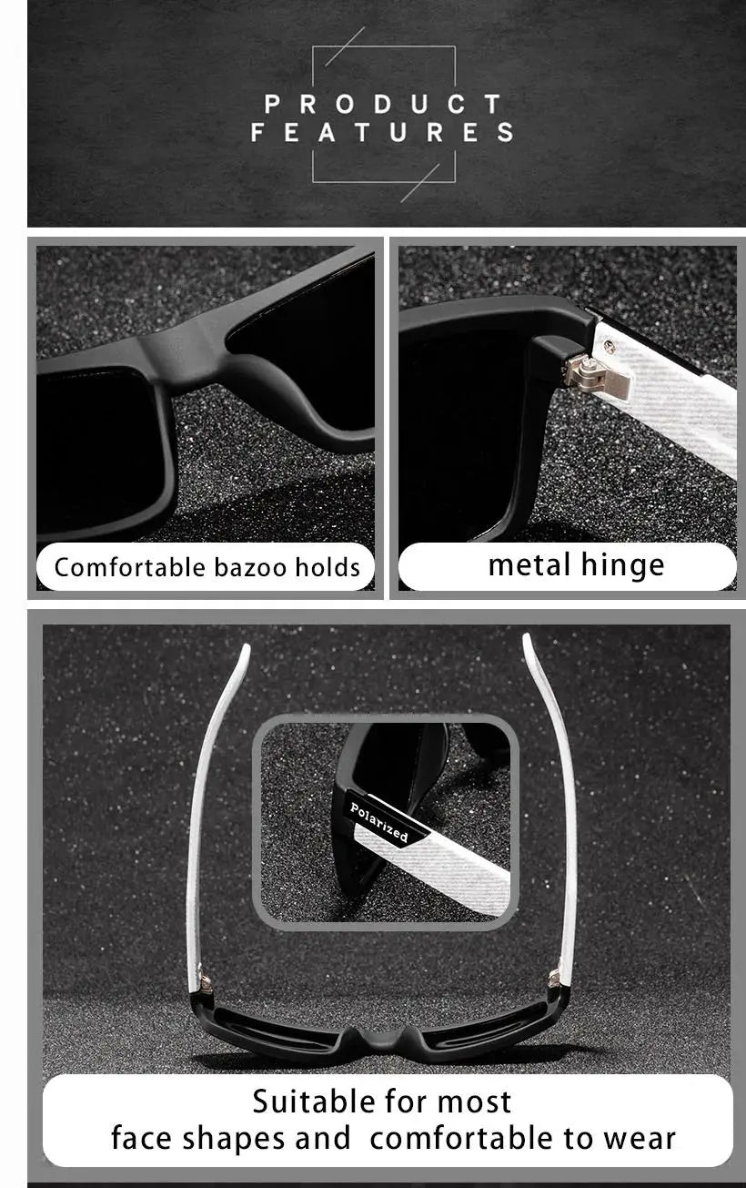 Fashion Sunglasses Square Male Sun Glasses Vintage Driving Fishing Travel Eyeglasses Sport Shades Classic - Suncollections